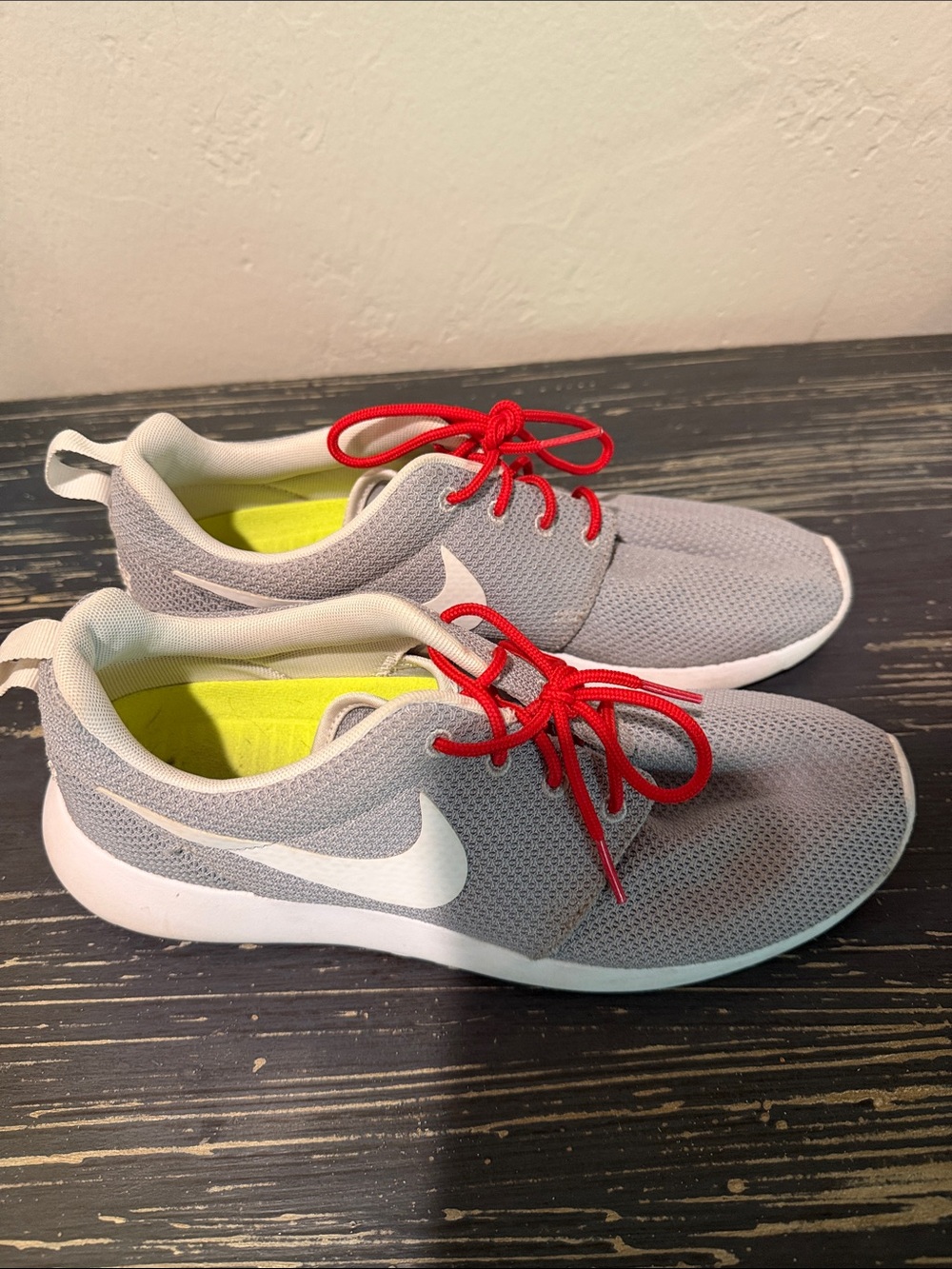 Nike Custom OU “Boomer Sooner” Grey Mesh Trainers with Red Laces